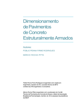 Dimensionamento de pavimentos de concreto estruturalmente