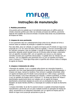 Instru&ccedil;&otilde;es de manuten&ccedil;&atilde;o