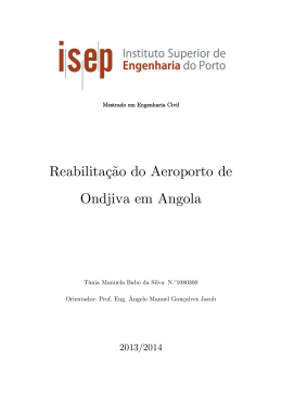 Reabilita&ccedil;&atilde;o do Aeroporto de Ondjiva em Angola