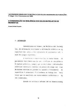 a considera&ccedil;&atilde;o da resiliencia dos solos eni