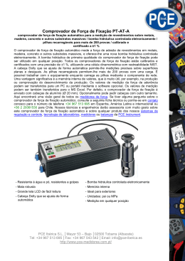 Comprovador de For&ccedil;a de Fixa&ccedil;&atilde;o PT-AT-A