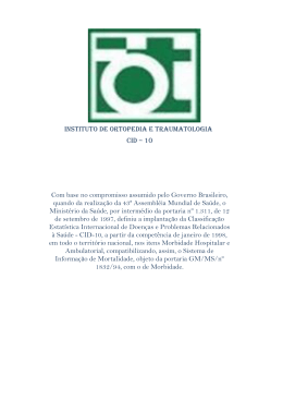 INSTITUTO DE ORTOPEDIA E TRAUMATOLOGIA CID – 10 Com