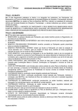 Regulamento SBOTPrev