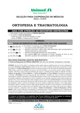 ORTOPEDIA E TRAUMATOLOGIA