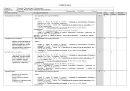 PLANO DE AULA Disciplina: Ortopedia, Traumatologia e