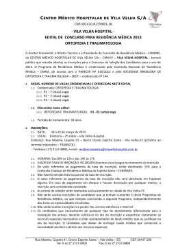 vila velha hospital - edital de concurso para resid&ecirc;ncia m&eacute;dica 2013