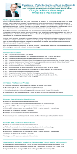Curr&iacute;culo &mdash; Prof. Dr. Marcelo Rosa de Rezende