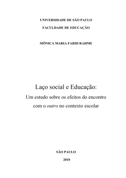La&ccedil;o social e Educa&ccedil;&atilde;o - Biblioteca Digital de Teses e Disserta&ccedil;&otilde;es