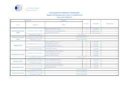 Faculdade de Ci&ecirc;ncias e Tecnologia