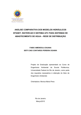an&aacute;lise comparativa dos modelos hidr&aacute;ulicos