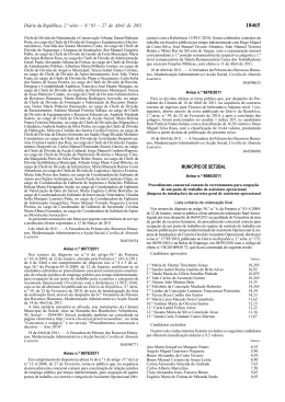 Di&aacute;rio da Rep&uacute;blica, 2.&ordf; s&eacute;rie &mdash; N.&ordm; 81 &mdash; 27 de Abril de 2011