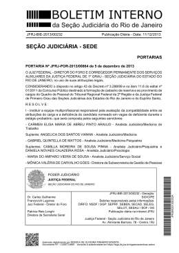 seção judiciária - sede - Justiça Federal – Seção Judiciária do Rio