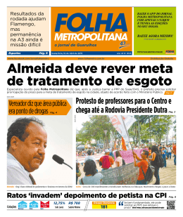 + VEJA MAIS - Folha Metropolitana