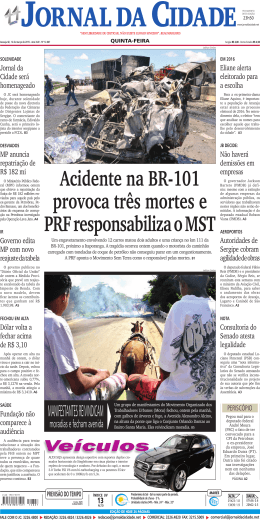 Acidente na BR-101 provoca tr&ecirc;s mortes e PRF