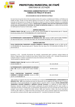 PREFEITURA MUNICIPAL DE ITAP&Eacute;