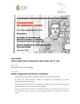 Programa II Jornadas Internacionales Nicos Poulantzas
