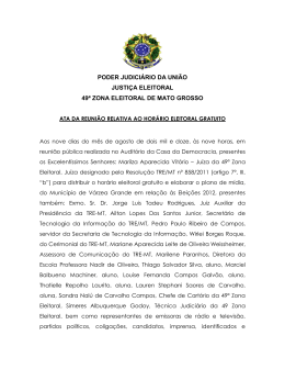 poder judici&aacute;rio da uni&atilde;o justi&ccedil;a eleitoral 49&ordf; zona eleitoral de mato