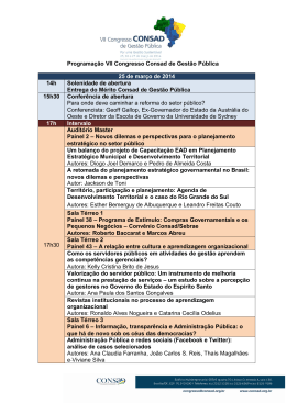 Programa&ccedil;&atilde;o VII Congresso Consad de Gest&atilde;o P&uacute;blica 25 de