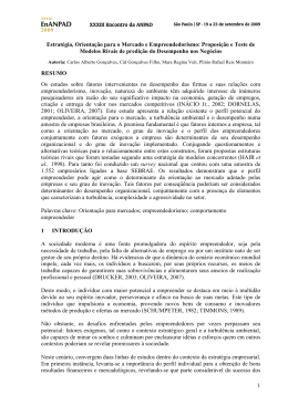 1 Estrat&eacute;gia, Orienta&ccedil;&atilde;o para o Mercado e Empreendedorismo