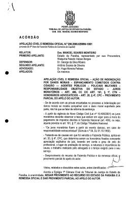 AC&Oacute;RD&Atilde;O - Tribunal de Justi&ccedil;a da Para&iacute;ba