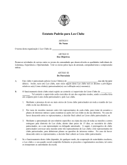 Estatuto Padr&atilde;o para Leo Clube