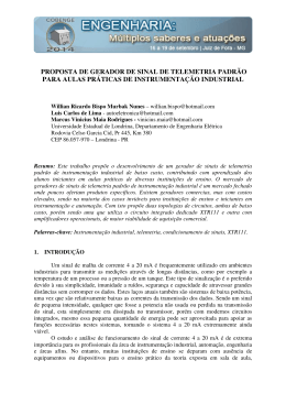 proposta de gerador de sinal de telemetria padr&atilde;o para