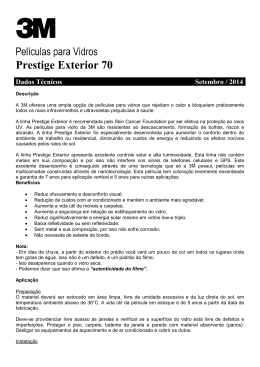 Prestige Exterior 70 Dados Técnicos Setembro / 2014