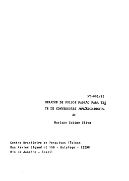 NT-001/82 GERADOR DE PULSOS PADR&Atilde;O PARA
