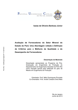 Isaias de Oliveira Barbosa J&uacute;nior Avalia&ccedil;&atilde;o de - Maxwell - PUC-Rio
