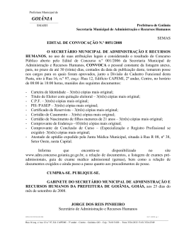 Edital de Convoca&ccedil;&atilde;o 0051/2008