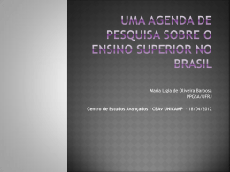 Apresentação da Profª. Maria Lígia de Oliveira Barbosa