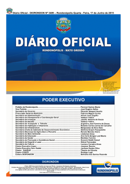 Diário Oficial - DIORONDON Nº 3489 – Rondonópolis Quarta