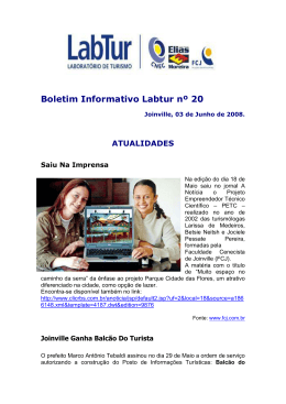 Boletim Informativo Labtur nº 20 - Faculdade Cenecista de Joinville