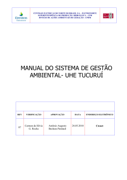 manual do sistema de gestão ambiental eletronorte tucuruí