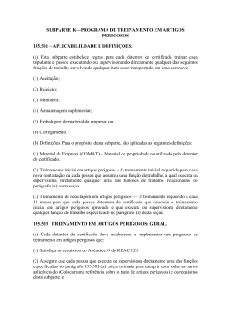 RBHA 135 &ndash; subparte K