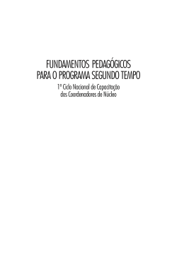 fundamentos pedag&oacute;gicos para o programa segundo tempo