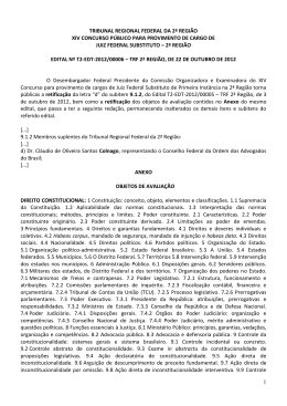 X CONCURSO P&Uacute;BLICO PARA PROVIMENTO DE CARGOS DE