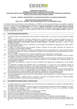 Edital - Ebserh