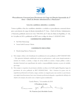 “Procedimento Concursa] para Provimento do Cargo de Direção