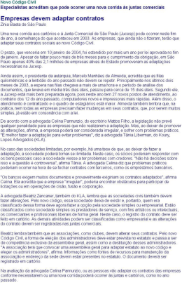 Empresas devem adaptar contratos ao Novo C&oacute;digo Civil