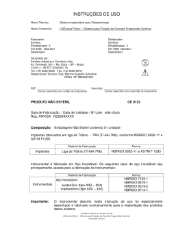 INSTRU&Ccedil;&Otilde;ES DE USO