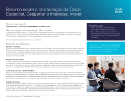 Resumo sobre a colabora&ccedil;&atilde;o da Cisco: Capacitar. Despertar o