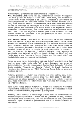 Curso Online - Racioc&iacute;nio L&oacute;gico-Quantitativo para Traumatizados