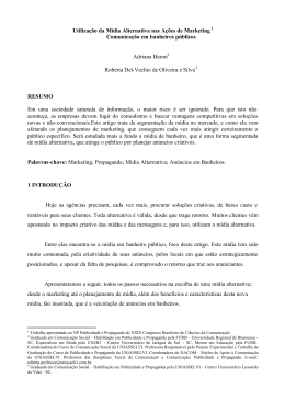 Utiliza&ccedil;&atilde;o da M&iacute;dia Alternativa nas A&ccedil;&otilde;es de Marketing