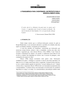a transum&acirc;ncia para o montemuro - Instituto Polit&eacute;cnico de Viseu