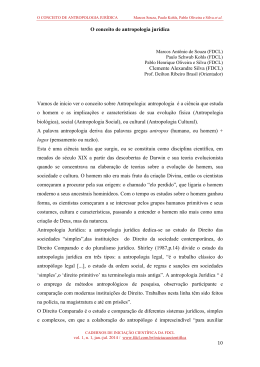 6. O conceito de antropologia jur&iacute;dica