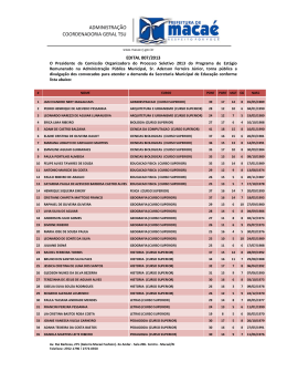 Edital est&aacute;gio convoca&ccedil;&atilde;o Educa&ccedil;&atilde;o