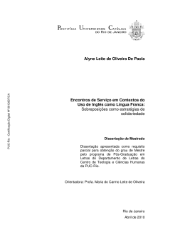 Alyne Leite de Oliveira De Paola Encontros de Servi&ccedil;o em