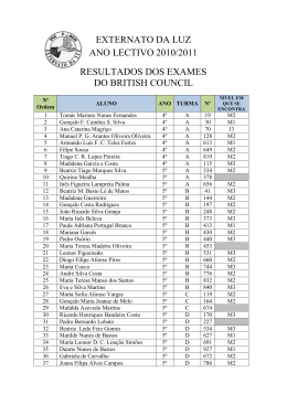 externato da luz ano lectivo 2010/2011 resultados dos exames do