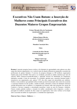 Executivos N&atilde;o Usam Batom: a Inser&ccedil;&atilde;o de Mulheres como